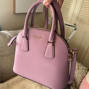 KATE SPADE NY Medium Dome Satchel Orchid crossgrain leather
